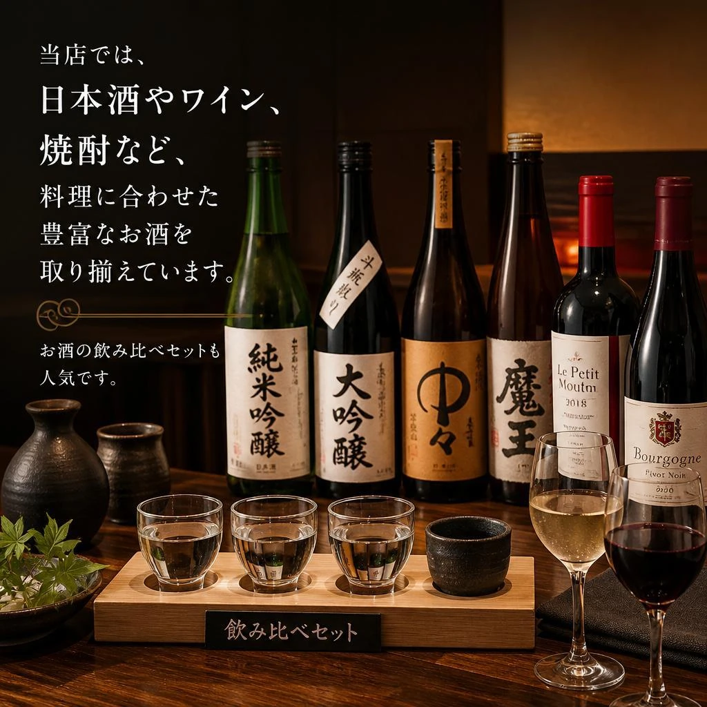 豊富なお酒のラインアップ